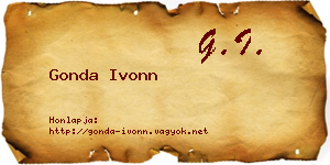 Gonda Ivonn névjegykártya